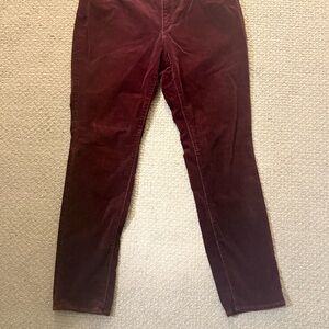 LOFT Burgundy Corduroy Pants